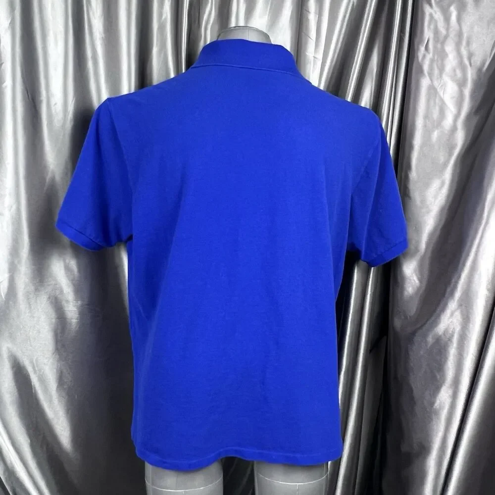 VTG Polo Ralph Lauren Men’s 2XB Blue Spellout Big Pony #3 Short‎ Sleeve 90s USA